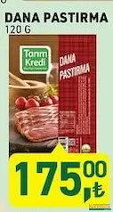 TARIM KREDİ DANA PASTIRMA 120 G fiyat ve kampanya bilgisi